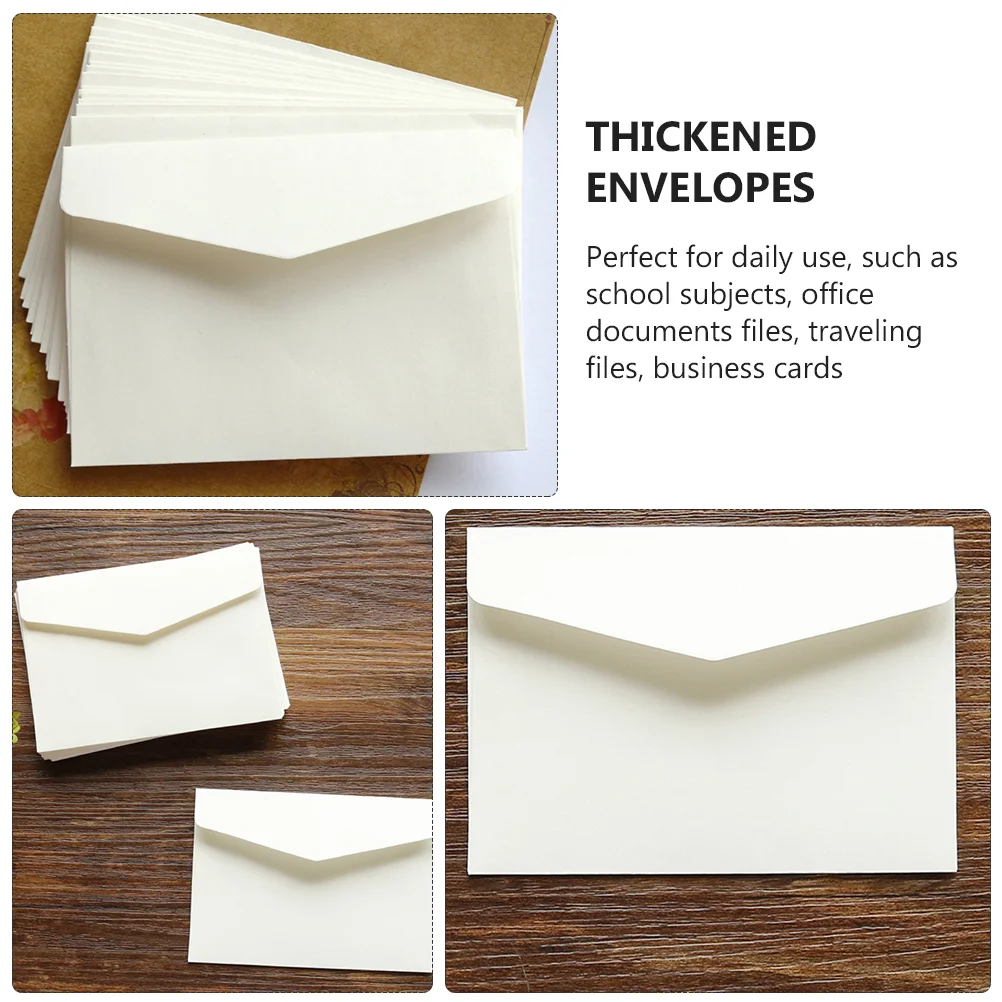 Mini Blank Envelopes Card Storage Bag Paper Envelopes Document Holder Business Letter Money Bags Thickened 100 Pcs mailing envelopes mini envelopes