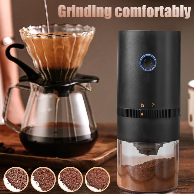 Portable Electric Coffee Grinder Cafe Automatic Coffee Beans Mill Conical  Burr Grinder Machine For Home Travel Usb Rechargeable - Coffee Grinders -  AliExpress