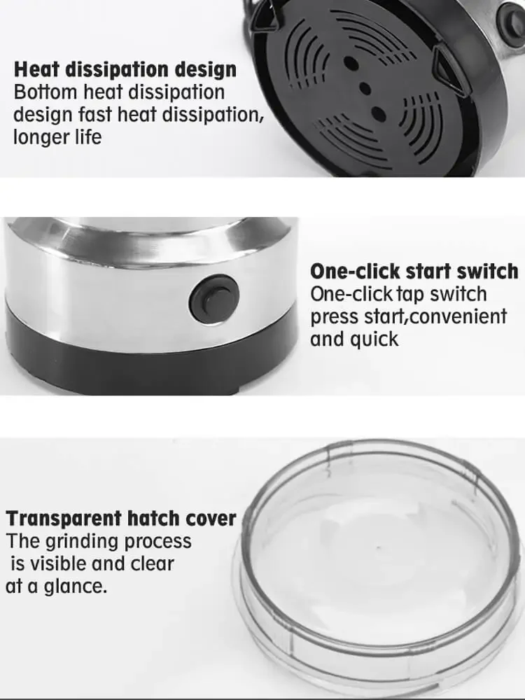 New Upgrade Portable Electric Coffee Grinder  Professional Ceramic Grinding Core Coffees Beans Mill Grind