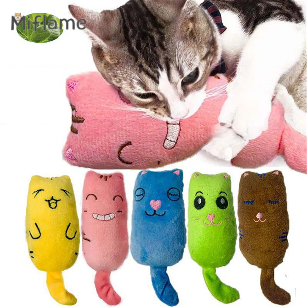 Miflame Cute Cat Toy Funny Shorthair Cat Plush Thumb Mint Toy Longhair Cat Nibble Toy Stuffed Cotton Pet Toy Bite-Proof Teeth cat chew toy cute soft plush caterpillar pillow funny kitten interactive teeth grinding catnip toy claws thumb bite cat mint toy