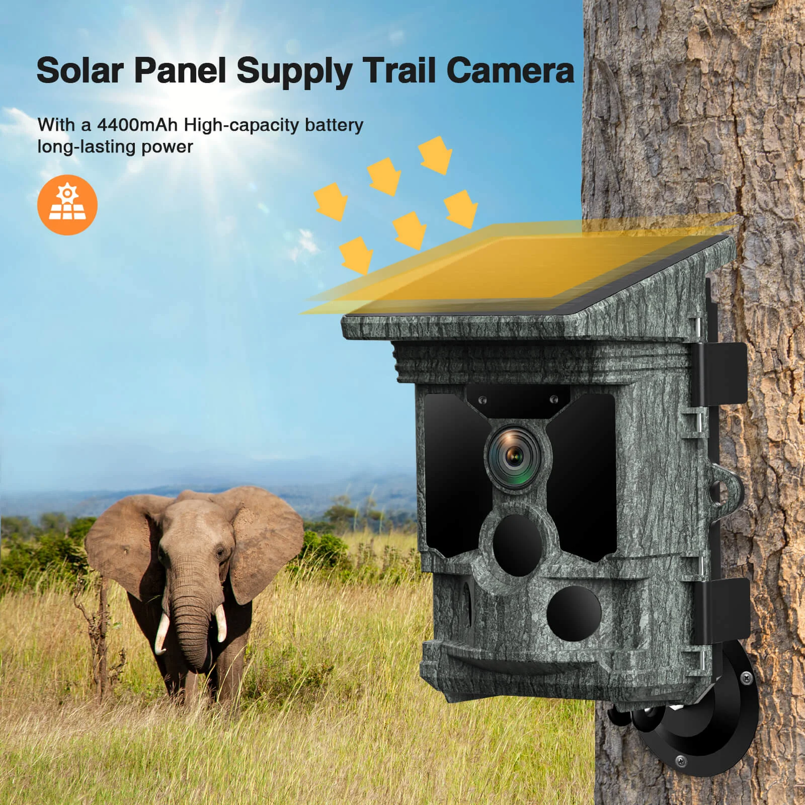 4K 46MP WIFI Night Vision Wild Game Trail Camera Solar Powered Hunting Home Garden Security hunting trail camera trail camera