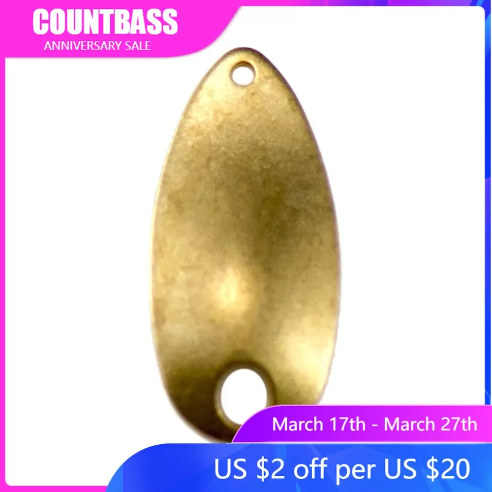 

50pcs Brass Salmon Casting Fishing Spoon Blanks SP011 2.2g (5/64oz) , Freshwater Bass Pike Fishing Lure Baits