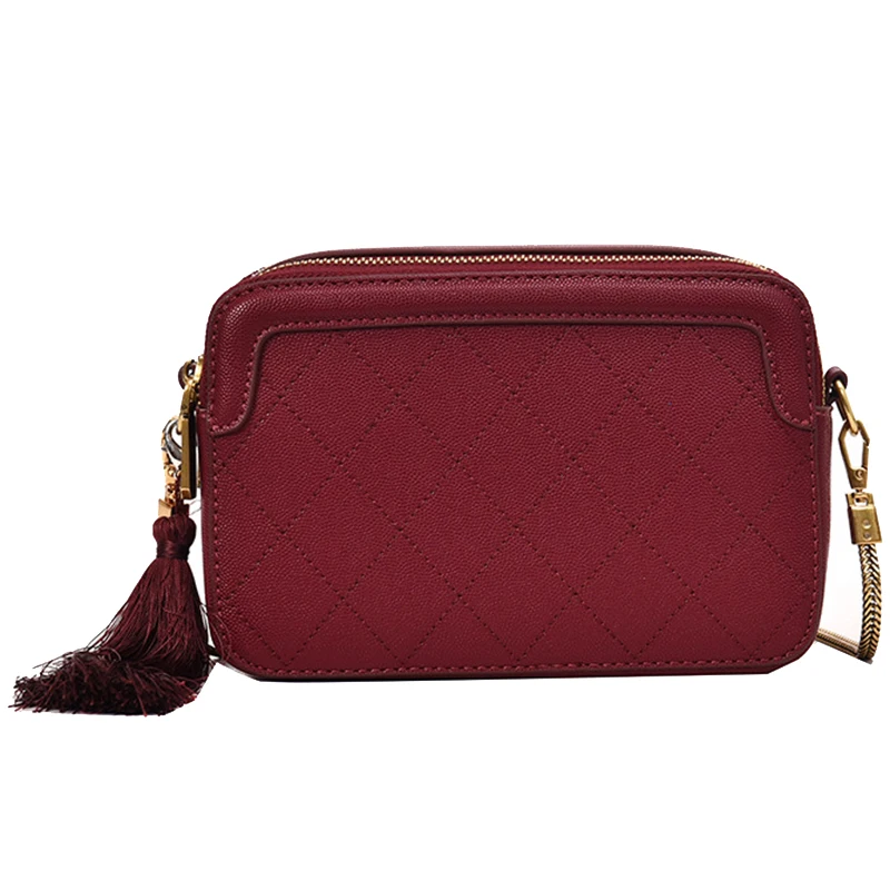 

Маленькая квадратная сумка из змеиной кожи, простая Сумочка с кисточками, мессенджер на плечо в Корейском стиле, винный саквояж