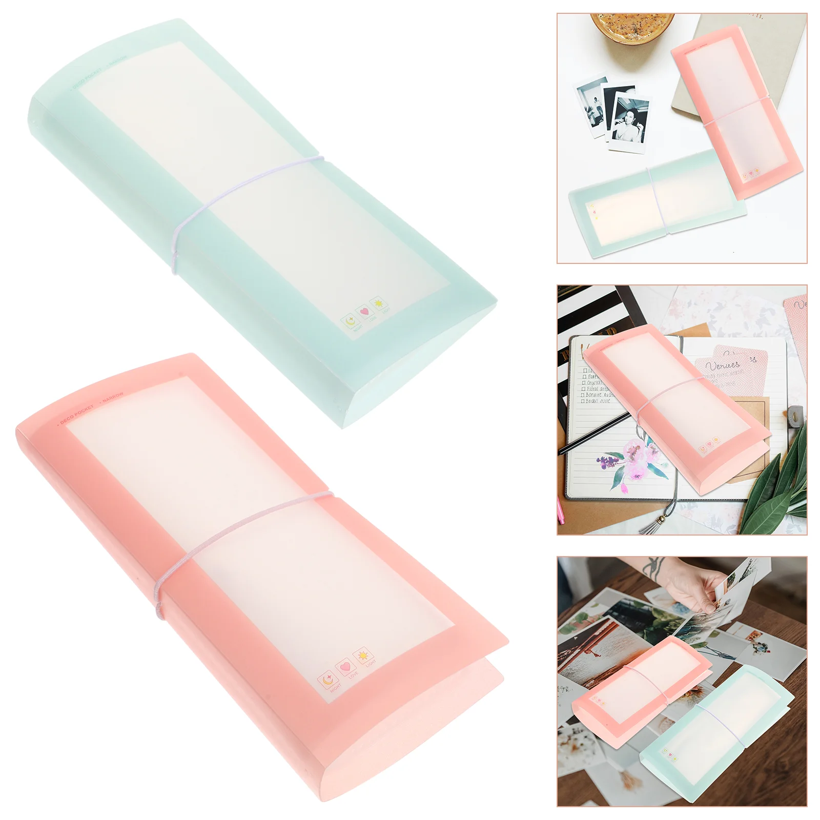 

Expanding File Folder Sticker Storage Book Mini Photo Album Decals Organizer