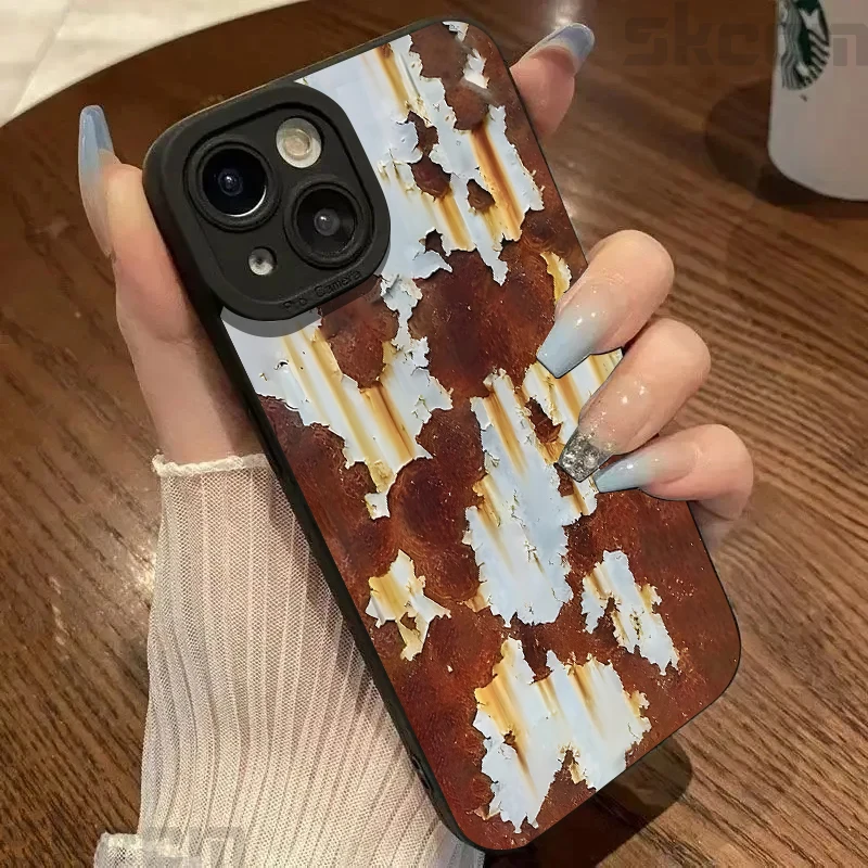 Retro Industrial Rusty Style Silicone Phone Case Cover