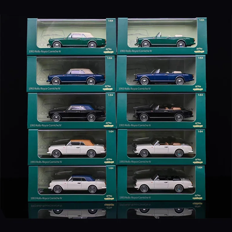 재고 있음 Gfcc 1:64 Rolls-Royce Corniche Iv 1993 빈티지 자동차 합금 미니어처 롤스로이스 다이캐스트 모델 장난감 어린이 선물