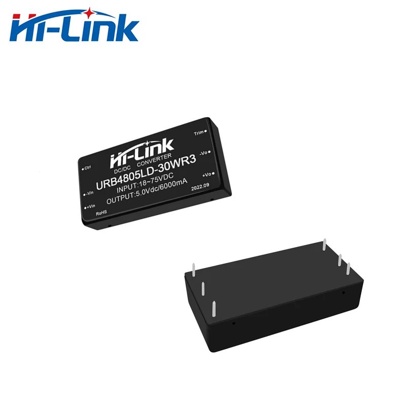 Household URB4805LD-30WR3 30Watt 18-75V DC DC Isolated Power Module 5V 6A Output Step Down Adjustable Converter