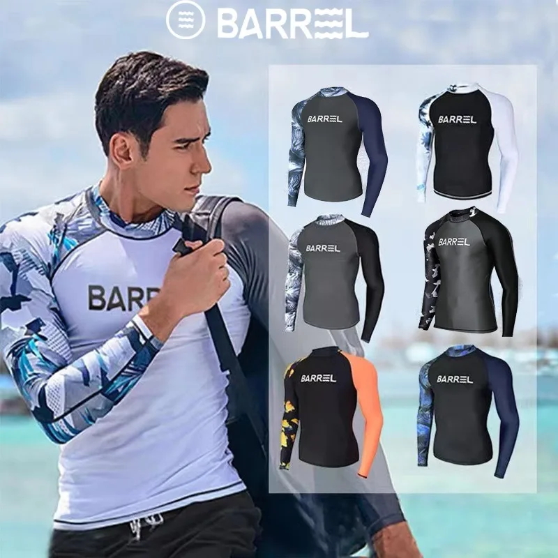 rash guard surfing swimsuit Diving Suit for Men Swimsuit Long Sleeved Sunscreen Quick Drying Rash Guard Surfing Suit Snorkeling Set Bathing
