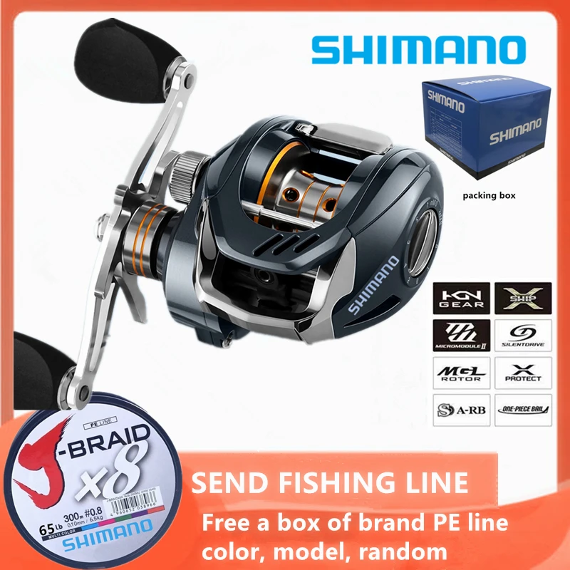 

Original Shimano Baitcasting Fishing Reels Gear Ratio 7.5:1 Max Drag 10kg Baitcast Reel Fishing Metal Light Spool