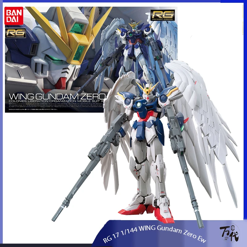 

Bandai Anime Peripheral Gundam Assembled Model RG 17 1/144 WING Gundam Zero Ew Angel Assembly KIT Action Toy Figures Gift