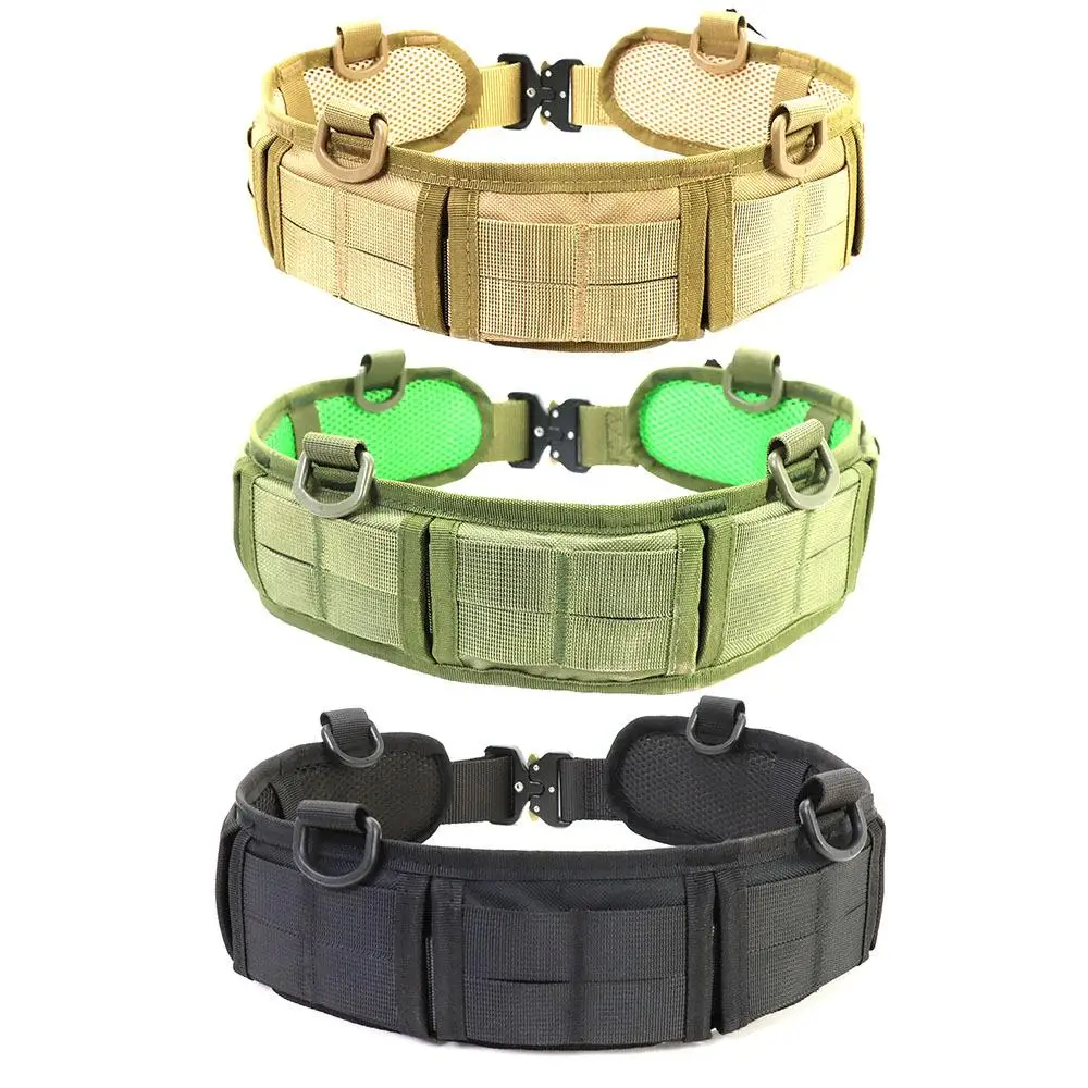 

Equipment Outdoor Hiking Belt Seatbelt Buckle Heavy Duty Nylon Web Battle Molle Belt Military Work Tactical Belt Quick Release