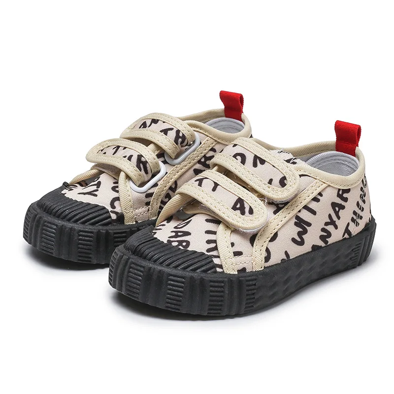 T&ecirc;nis Kid Shoe for Girl Boy Non-slip Soft Sole Canvas Shoe Child Letters Toddler Casual Tenis Versatile Breathable Sneakers
