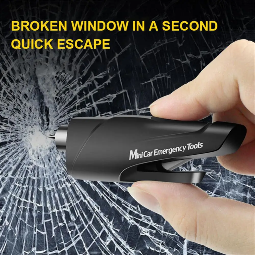 Car Broken Window Hammer Seat Belt Cutter Safety Escape Rescue Tools Auto Windows Glass Breaker Mini Portable Keychain Lifesavin