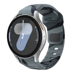 Silicone Sport Band for Galaxy Watch - Versatile and Stylish Bracelet Strap (Camo Black Grey)