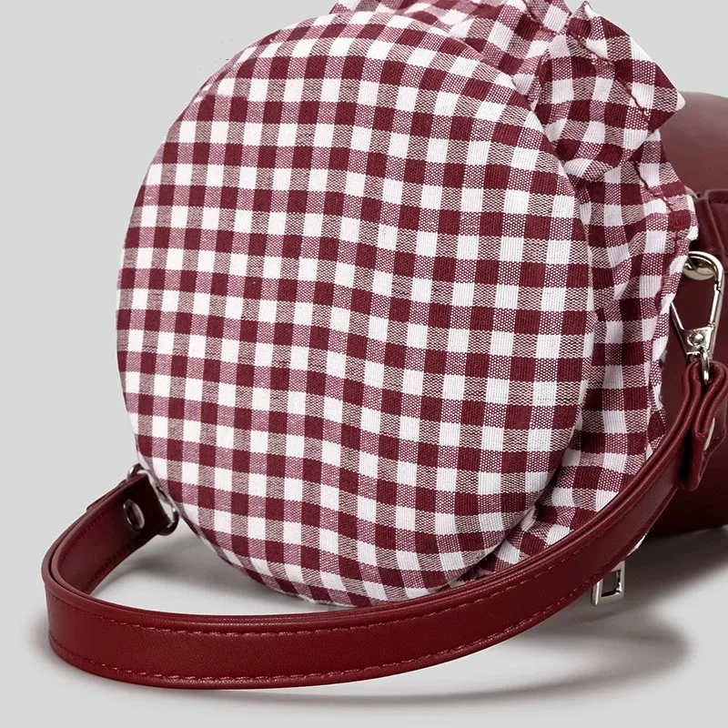 Cute Strawberry Jam Letter Canister Color Bucket Handbag Single Shoulder Slant Crossbody Bag Creative pu leather Women Bags