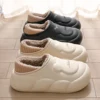 Winter Warm Thick Furry Cartoon Bear Women Plush Slippers Lady Men Waterproof Outside Home Cotton Shoes 1