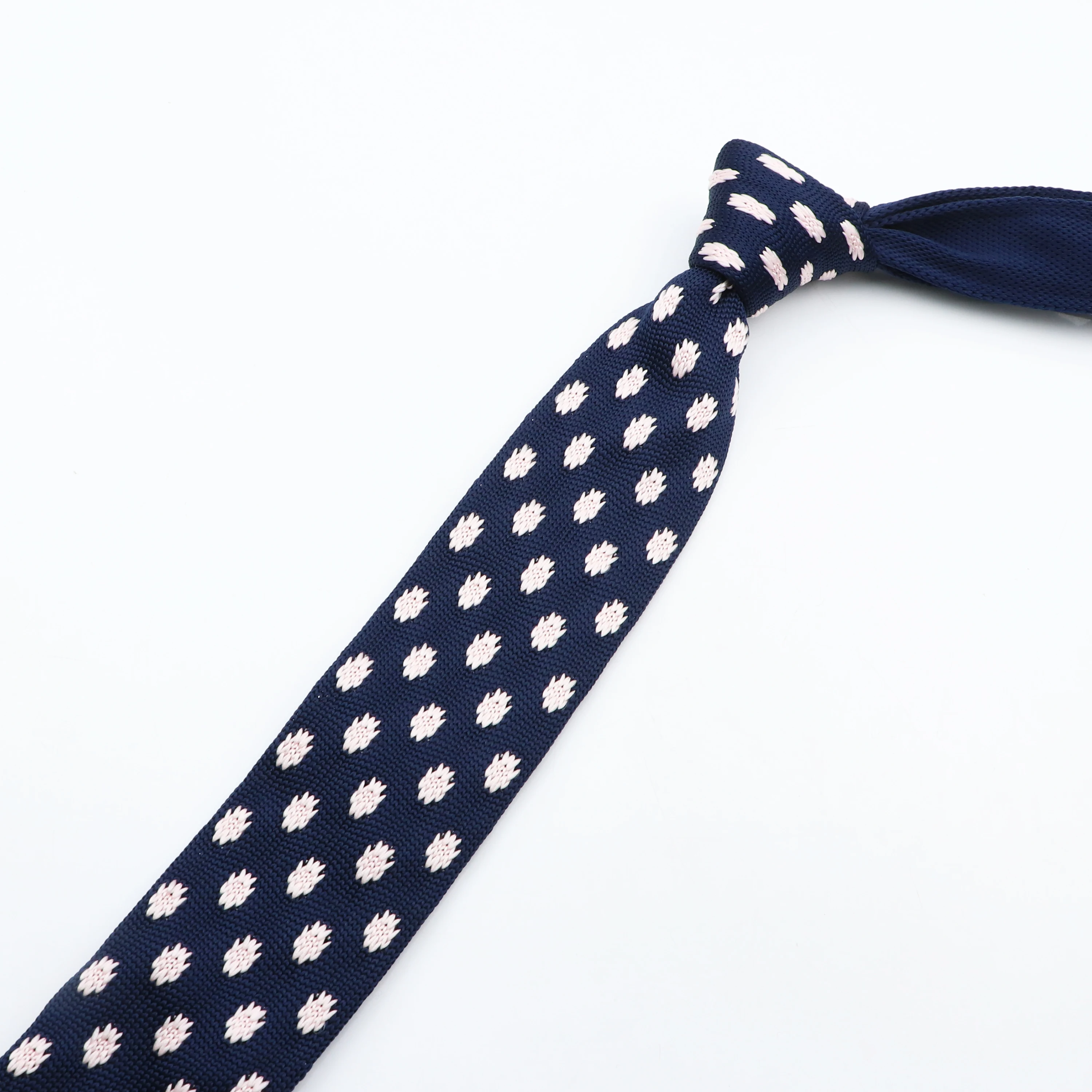 Men's Knitted Retro Wave Point Striped Tie Classic Thin Cravat neck tie