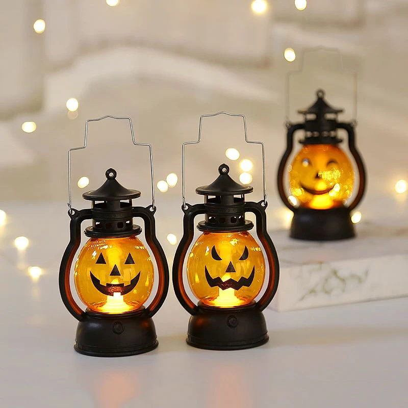 Vintage Style LED Pumpkin Lantern for Indoor and Outdoor Halloween Decor