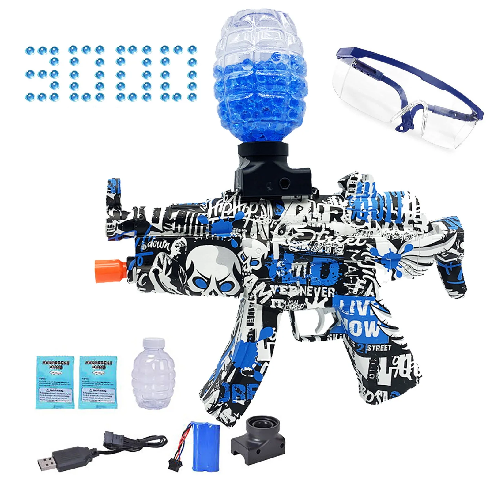 Dropshipping! MP5 Gel Blaster Gun With 3000 Gel Balls Water Bomb Electric Automatic Splatrball Plastic Guns Weapons For Kids Toy 4 Dropshipping! MP5 Gel Blaster Gun With 3000 Gel Balls Water Bomb Electric Automatic Splatrball Plastic Guns Weapons For Kids Toy 4