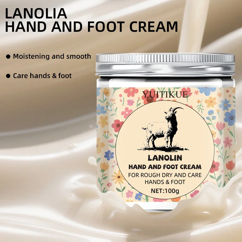 YUITIKUE Lanolin Hand and Foot Cream, suitable for rough, dry skin and for long-lasting moisturizing care of hands and feet.