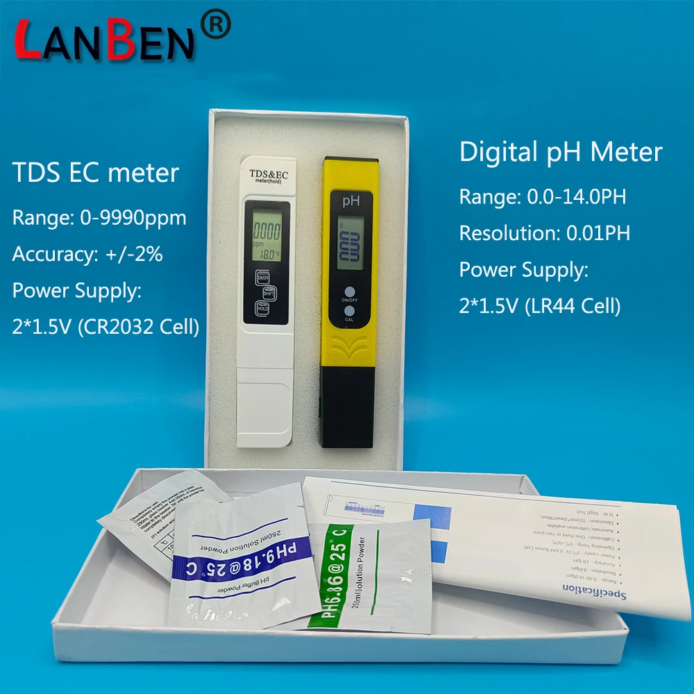 

Digital PH /TDS/ EC Meter Tester Thermometer Pen Water Purity PPM Filter Hydroponic for Aquarium Pool Water Monitor