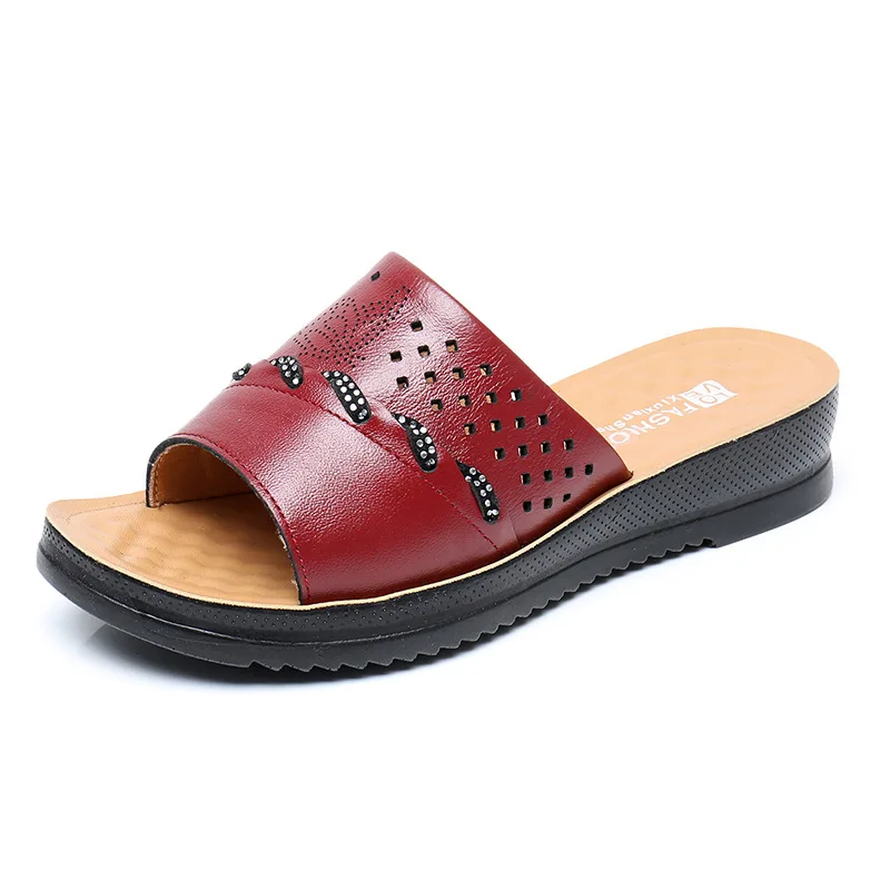 Footwear Open Toe Slippers For Elderly Summer New Women's Shoes