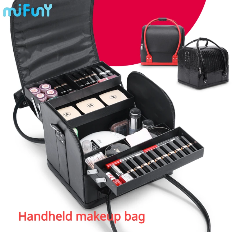 

MiFuny Women Special Makeup Bag Large Capacity Portable Storage Bag Multi Functional Skin Care Products Nail Polish Cosmetic Box