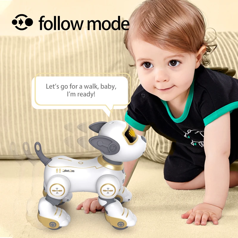 Funny RC Robot Electronic Dog Stunt Dog Voice Command Programmable Touch-sense Music Song Robot Dog Toys for Children's Gift 5