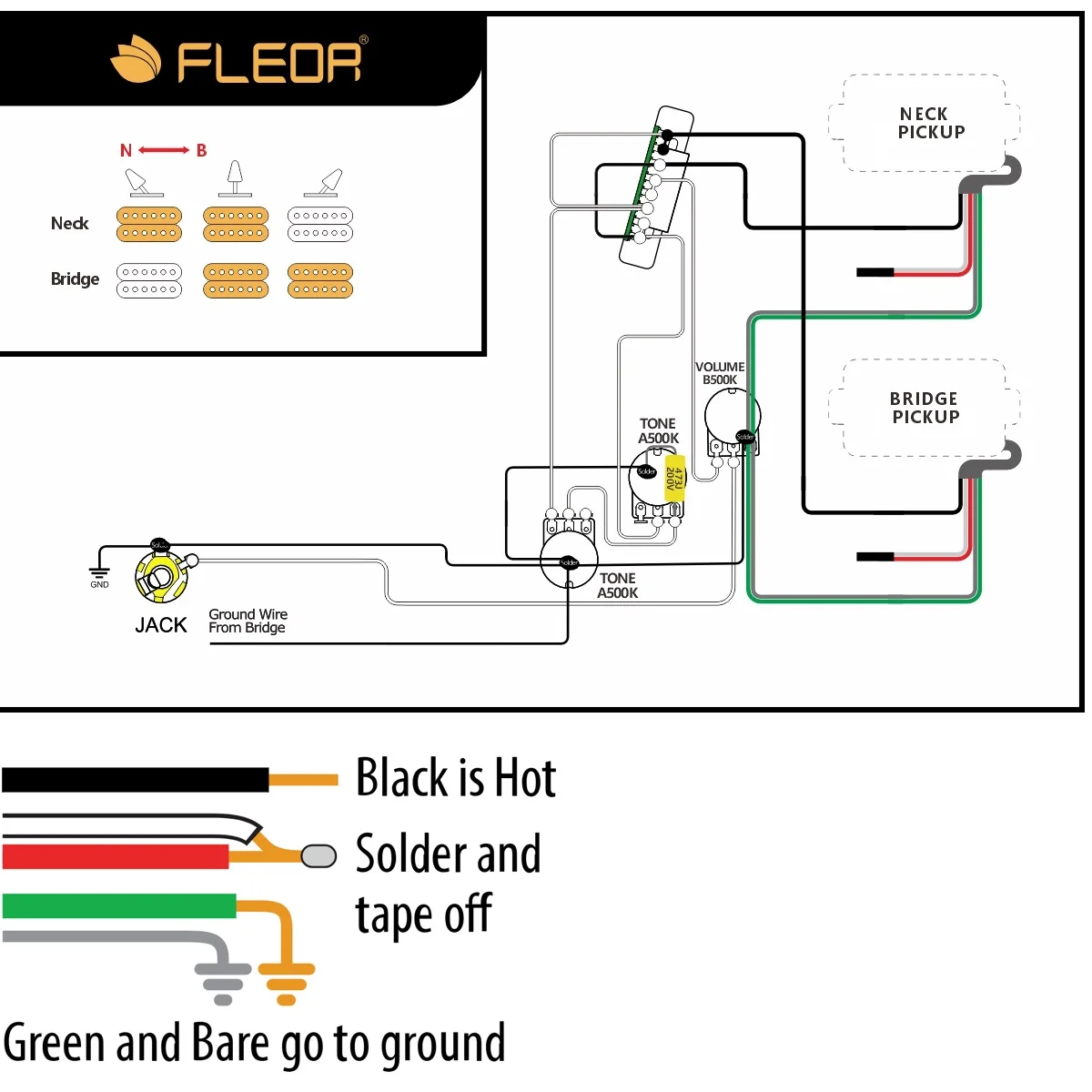 Flexor-ハムバッカーピックアップセット、ブラックssh、alnico 5