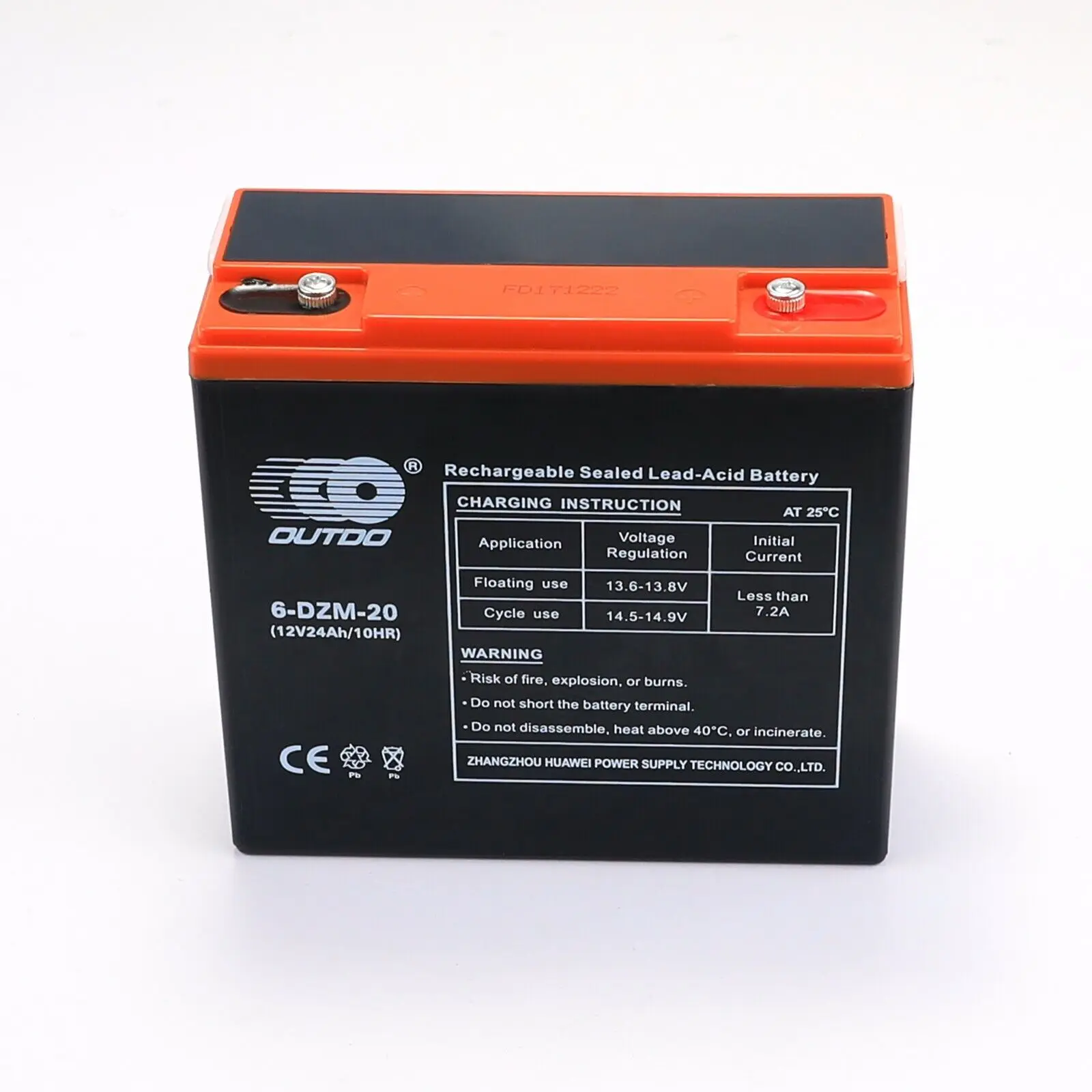 

Motorcycle Sapre Parts 12V 24AH 6-DZM-20 Battery For Electric Scooter LawnMower E Bike ATV Quad Go Kart