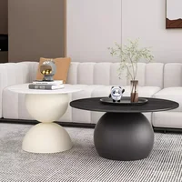 Tables basses en verre nordique moderne Simple originalité Salon Tables basses Style crème Salon meubles de maison Couchtisch FYCT 5