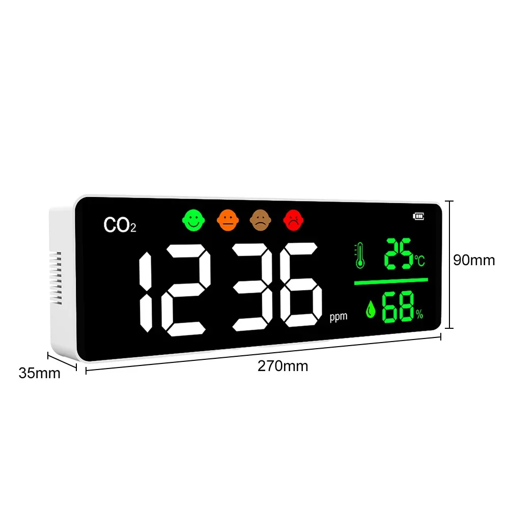 

DM1306 CO2 METER PPM CO2 concentration meter Wall-mounted carbon dioxide detector Suitable for schools and other indoor places