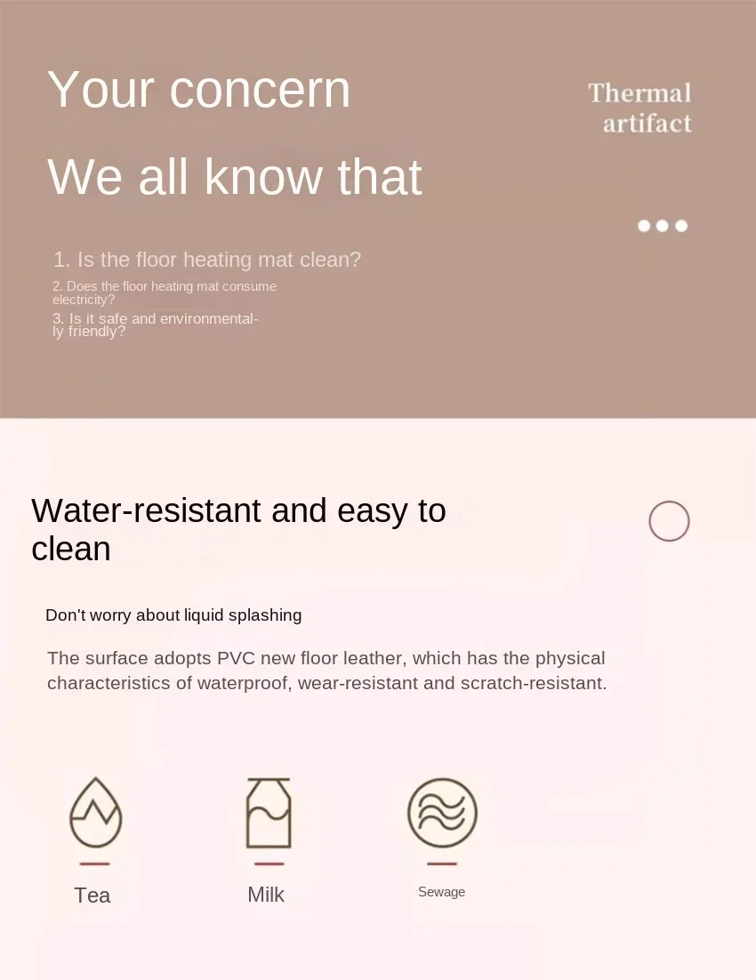 Description Picture 4 of itemGraphene carbon crystal floor heating pad household electric heating carpet living room floor heating pad constant temperature