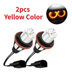 Bright White LED Angel Eyes Marker Lights - 2PCS Set (2pcs Yellow)