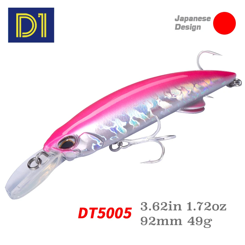 

D1 Rough Trial Blazin Heavy Weight Minnow Fishing Lure 92mm/49g 110mm/60g Hard Bait Sinking Wobblers For Pesca Fishing Tackle