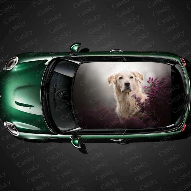 

Наклейка на крышу автомобиля с изображением грустного белого животного, персонализированная наклейка на крышу гоночного кроссовера, аксессуары в упаковке, окрашенная ПВХ наклейка на капот автомобиля, декоративная графическая наклейка