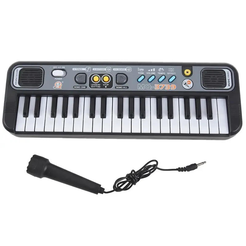 Électronique Numérique Mini Piano 37 touches avec Microphone En Plastique  ABS Batterie Alimenté Enfants Portable Numérique Musique Électronique