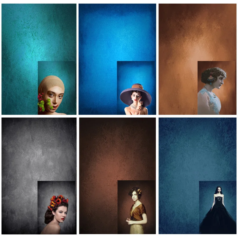 

Vinyl Custom Vintage Gradient Photography Backdrops Props Brick Wall Wooden Floor Baby Portrait Photo Backgrounds 210125MB-56