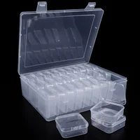 Bead Organizer Box 30Pcs Small Clear Plastic Bead Storage Containers with Hinged Lid for Storage of Small Items Crafts Jewelry 2
