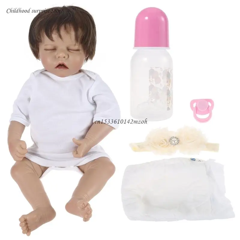 

18Inch Closed-Eye Baby Girl for Doll Toy for Doll Nurturing for Doll Gift for Infant Realistic Newborn Baby Dropship