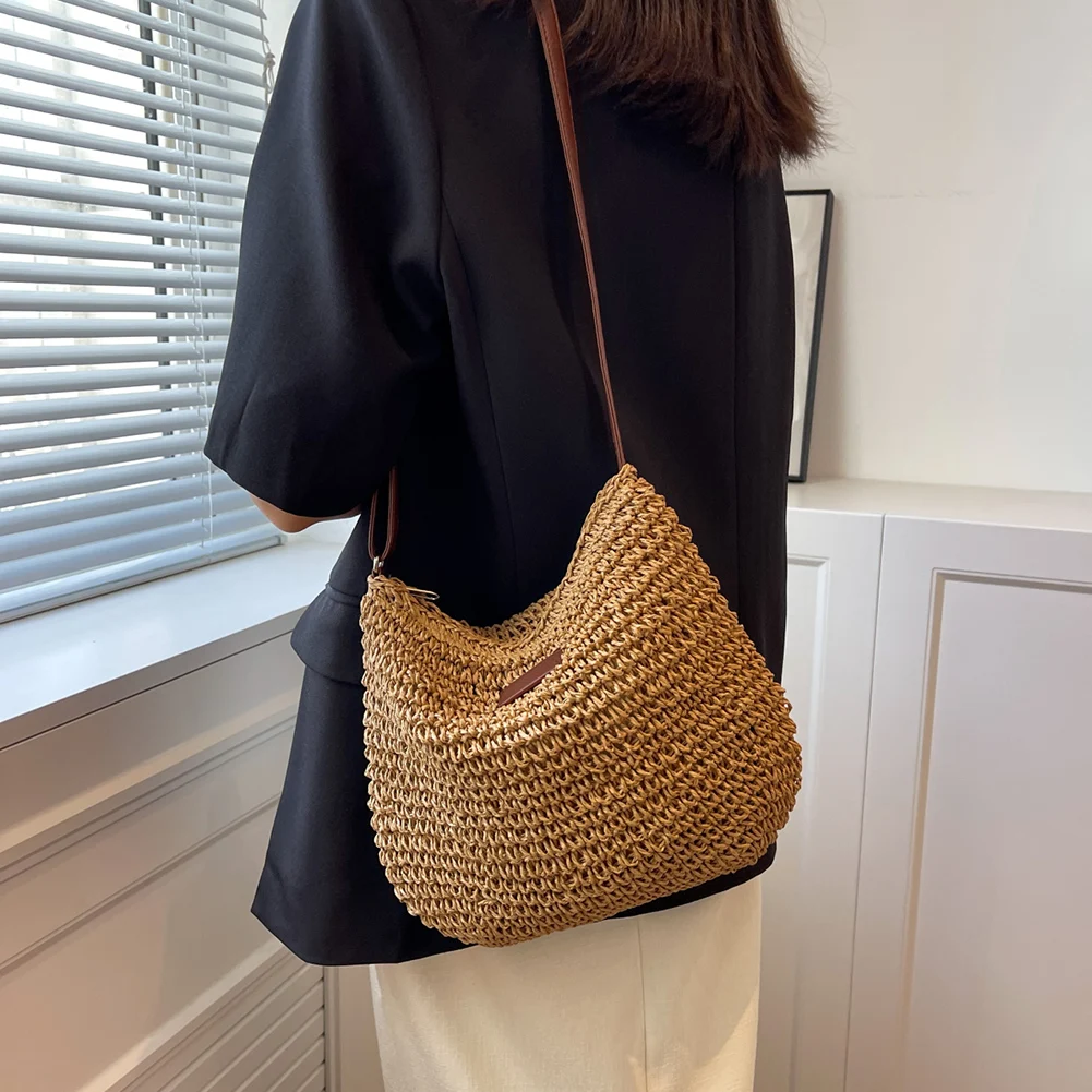 Women's Straw bag for Summer Woven Shoulder Bags for Women Basket Bolsa Messenger Bohemian Beach Bags Handbag boho bag Vacation