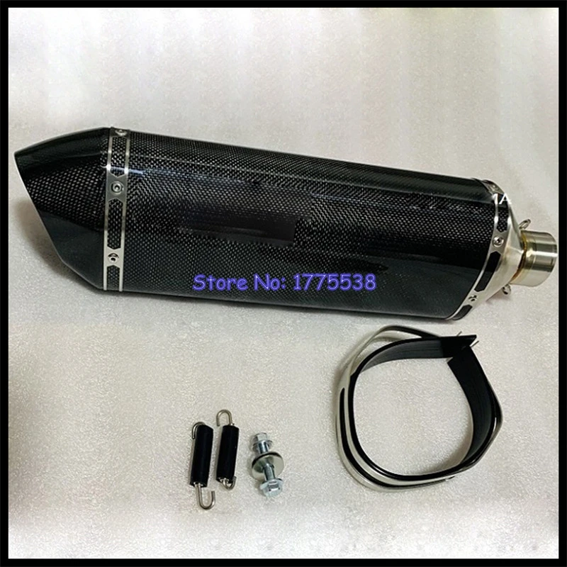 Handmade ID:51mm 61mm 63mm 65mm Customized Carbon Fiber Motorcycle Exhaust Muffler Escapamento with DB Killer for Z900 MT07 09 - Image 2