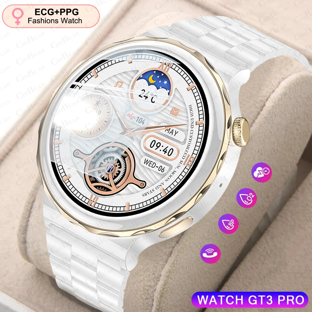 2024 New Fashion Women Smart Watch Frequenza Cardiaca Gps Sport Fitness Watch Chiamata Vocale Impermeabile Amoled Smart Watch Per Android Ios