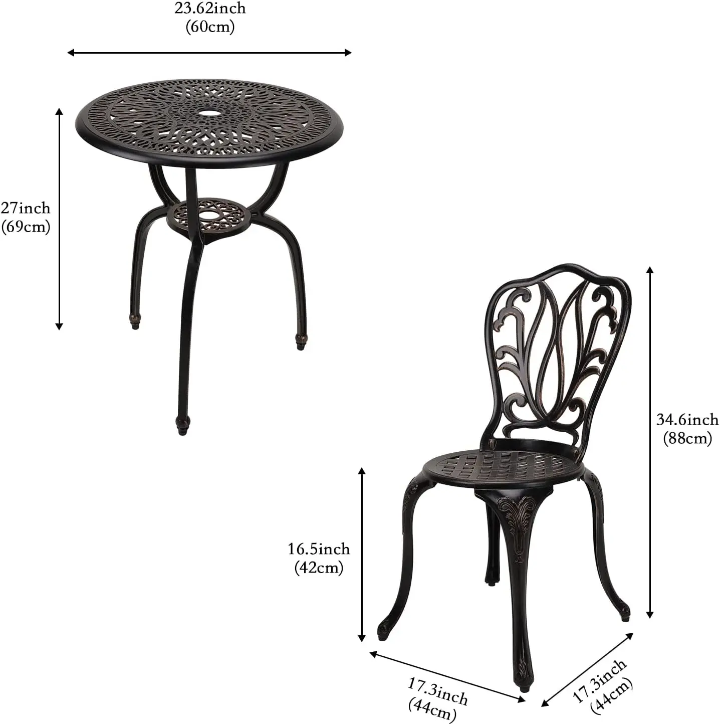 3-Piece Bistro Furniture Set 3