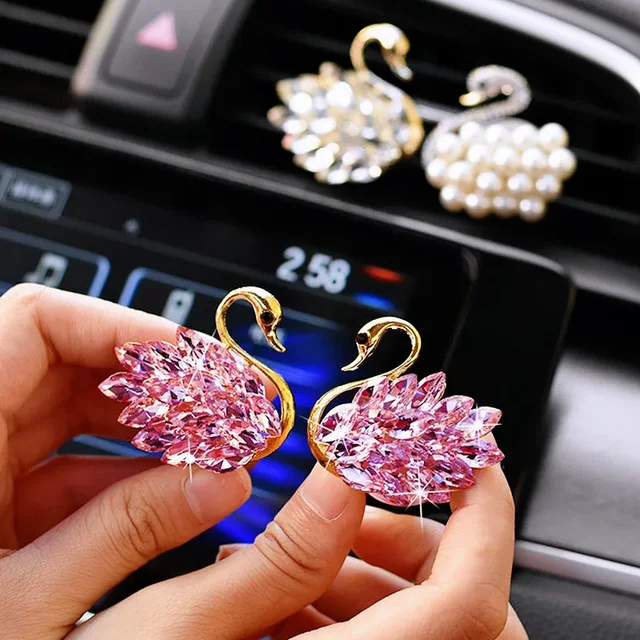 O Acessório Automotivo Elegante e Perfumado: Swan Diamond de Luxo 2 Luxury Swan Diamond Car Accessories
