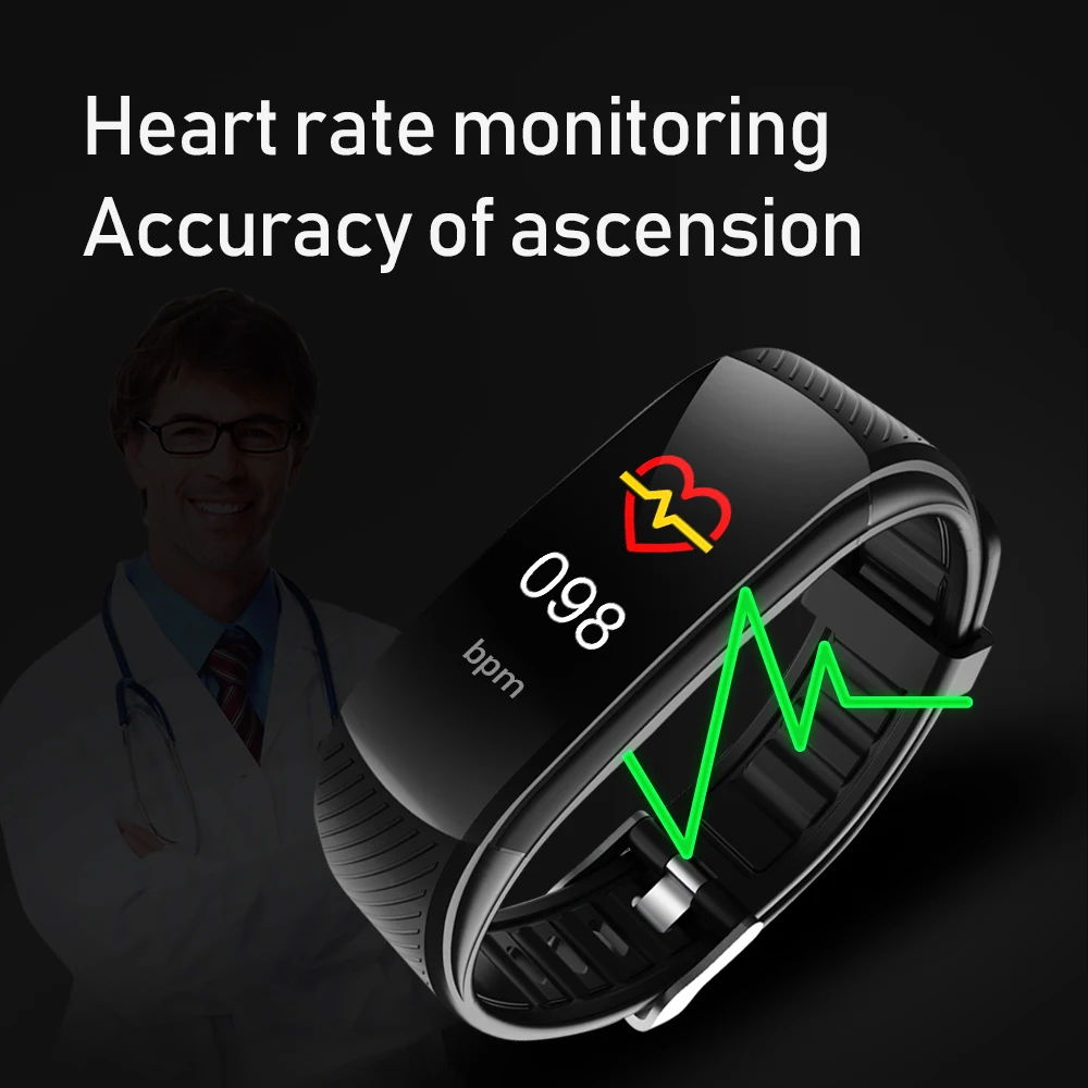 Smart Watch Men Women Bluetooth Step Counting Sports Tracker Sleep Monitoring Heart Rate Blood Pressure Fitness Tracker Bracelet 4