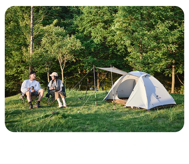 Naturehike Cloud River 2-3 Personen Zelt Doppelschichtiges Wasserdichtes Campingzelt Ultraleichtes Outdoor-Zelt mit Großem Vorzelt Sonnenschutz – Detail 3