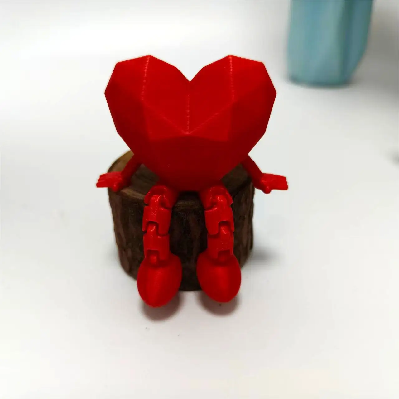 Valentine's Day Gifts Toys 3D Printed Rose Little Man Figurines Mini Figurines and Heart-Shaped Handicrafts Gift Doll Figurine