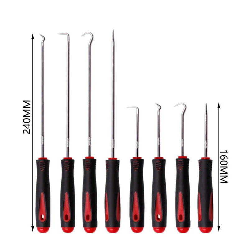 Auto Car Oil Seal Screwdrivers Set 4-piece 160mm Hose Removal Hook Set O-Ring Seal Gasket Puller Remover Pick Hooks Repair Tools oil seal screwdrivers,pick and hook set,sealing repair tools,seal remover