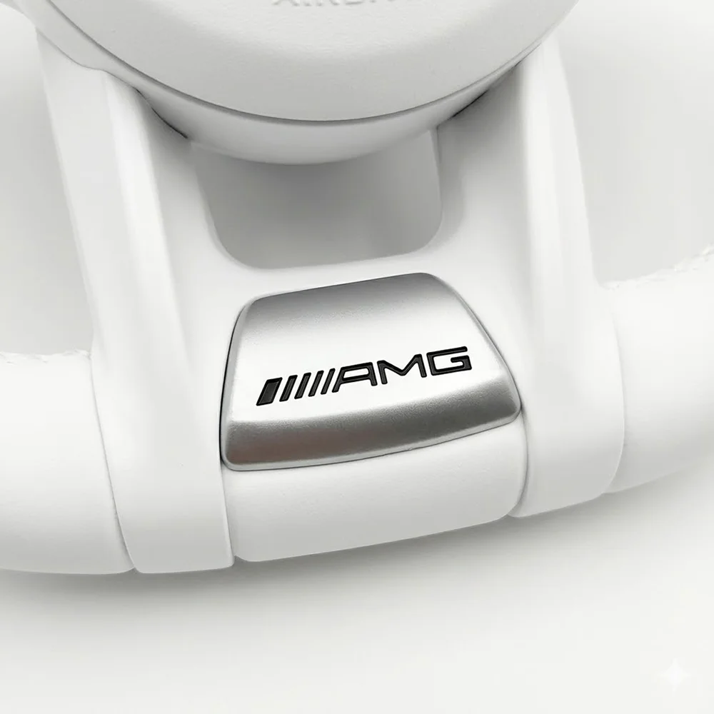 3D 메탈 로고 AMG 스티어링 휠 배지 엠블럼 스티커 트림 벤츠 W205 W213 W204 W212 GLC GLE CLA 자동차 인테리어 액세서리